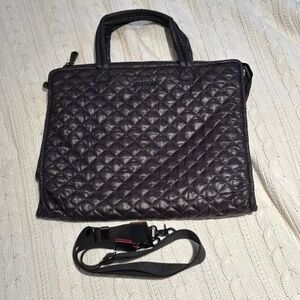 MZ Wallace Quilted Tote in Dark Gray